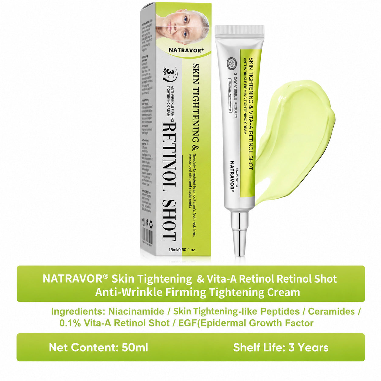 🧠👨‍⚕️Made and shipped from the USA 💫NATRAVOR® Botox & Vita-A Retinol Shot Wrinkle-Lift Tightening cream - Last Day Promotion 70% OFF