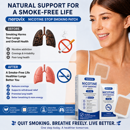 🚭 Break Free from Smoking Naturally with Nerovix™ Quit Smoking Patches！