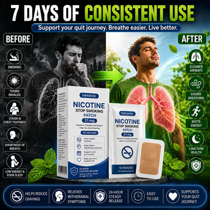 🚭 Break Free from Smoking Naturally with Nerovix™ Quit Smoking Patches！
