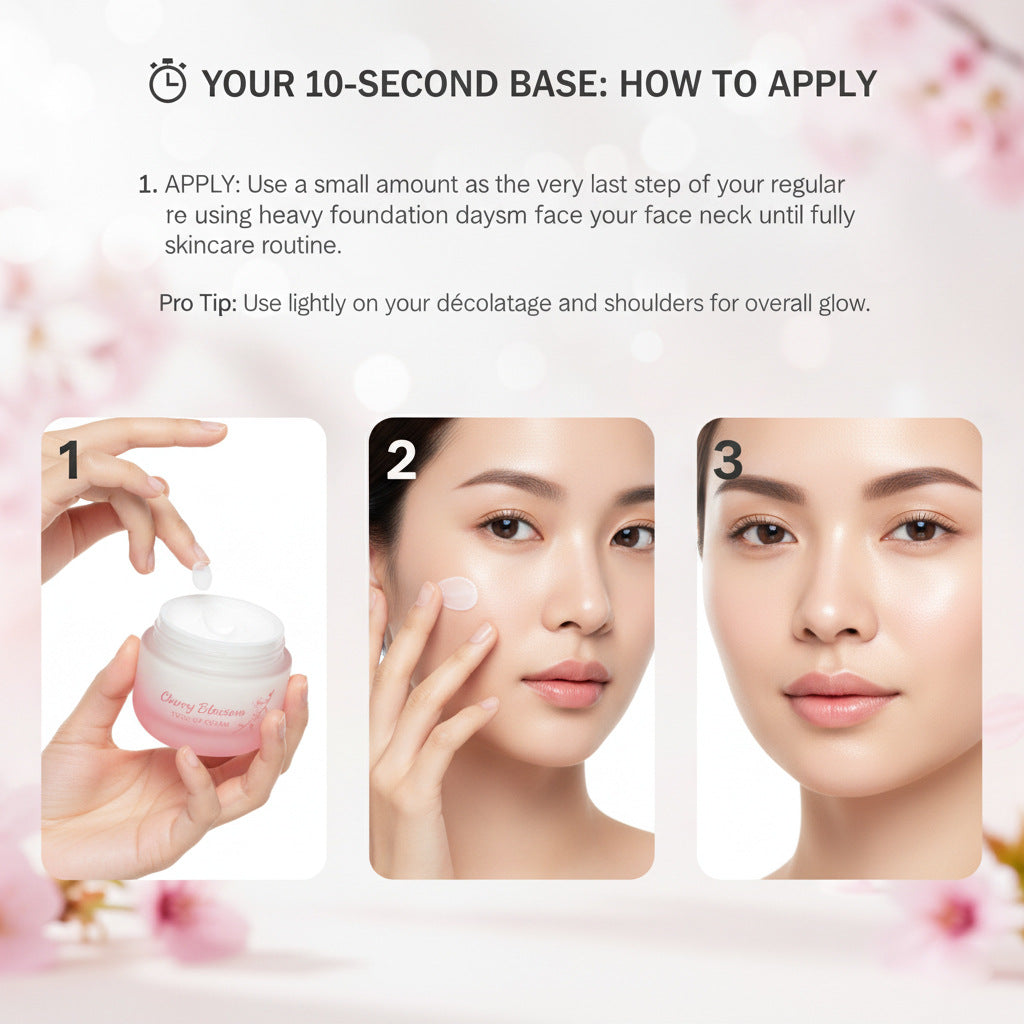 Sakura Anti-Aging Moisturizing Cream ：Timeless Beauty Starts Here.Bloom Into Radiance.