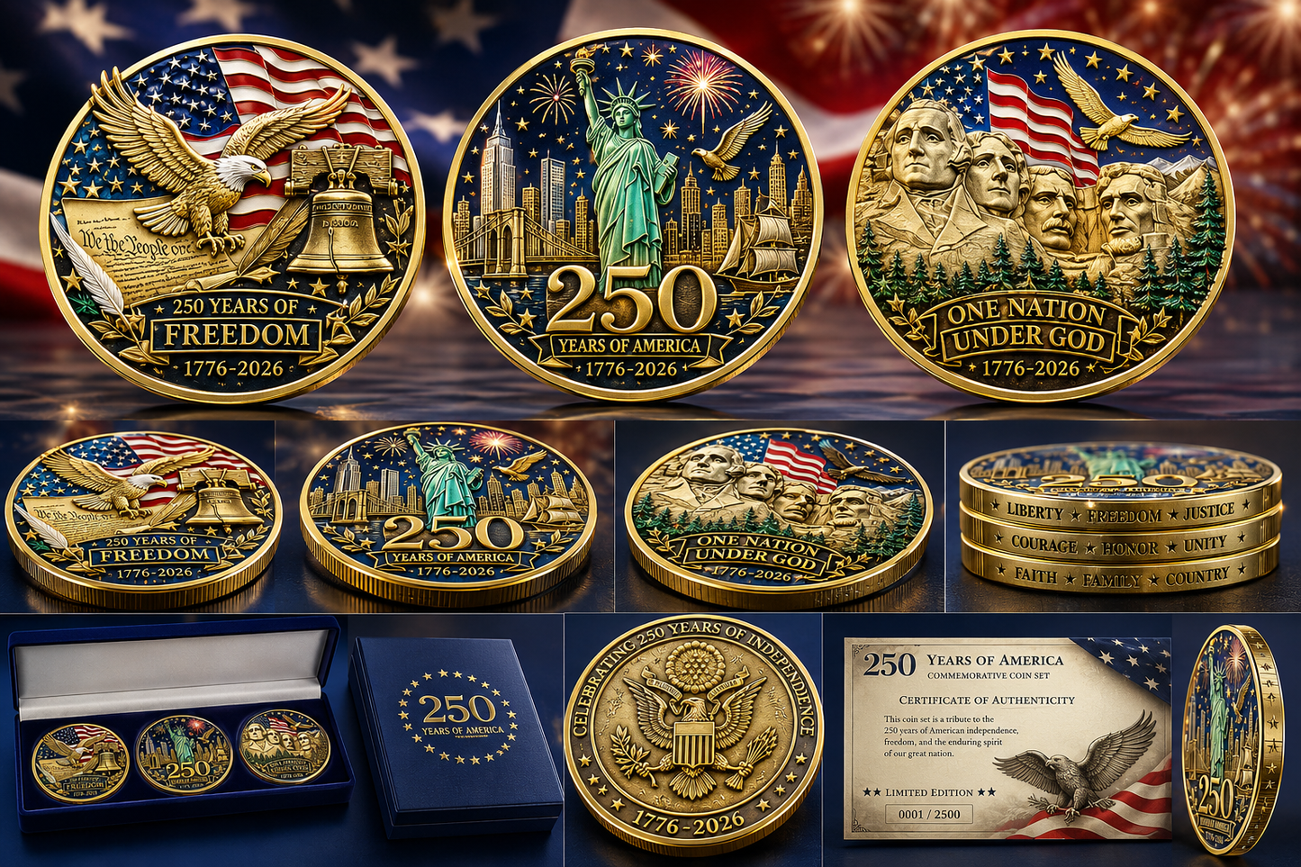 🔥Last Day 50% OFF🔥250 Years of Freedom Veteran Tribute Coin